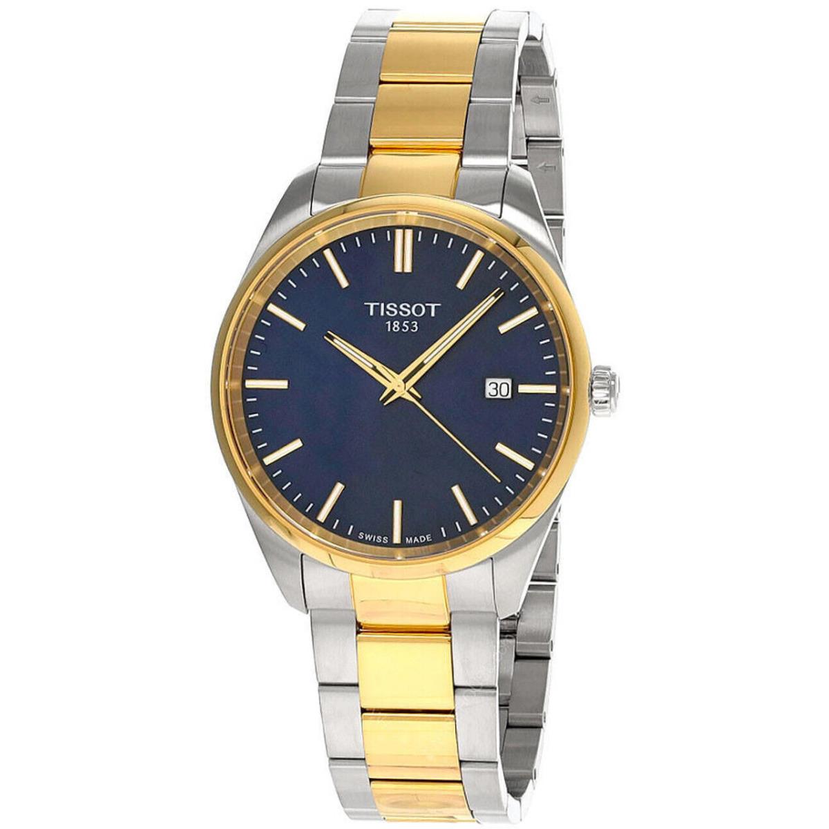 Tissot PR 100 Quartz 40MM SS Blue Dial Two-tone Men`s Watch T150.410.22.041.00