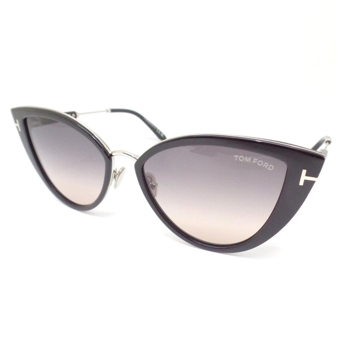 Tom Ford Anjelica 02 TF 868 01B Black Palladium Fade Sunglasses