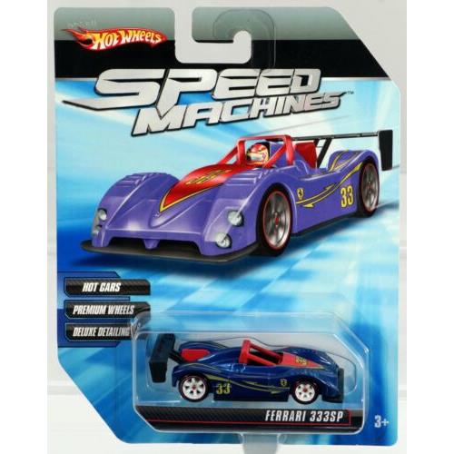 Hot Wheels Ferrari 333SP Speed Machines Series T4424 Nrfp 2009 Blue 1:64