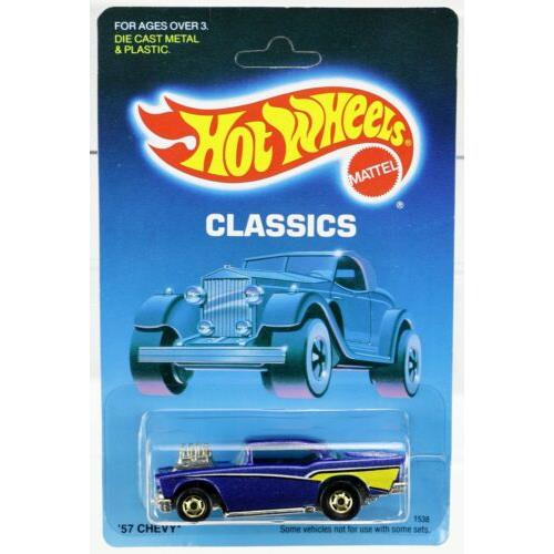 Hot Wheels 1957 Chevy Classics Series 1538 Never Removed From Pack 1988 Blue