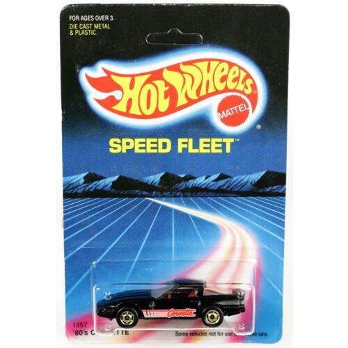 Hot Wheels `80s Corvette Speed Fleet Series 1457 Nrfp 1986 Black Unpunched 1:64