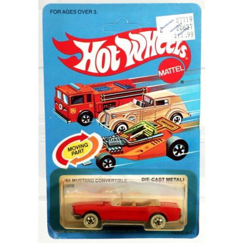 Hot Wheels Vintage Ford `65 Mustang Convertible 5908 Nrfp 1982 Red 1:64