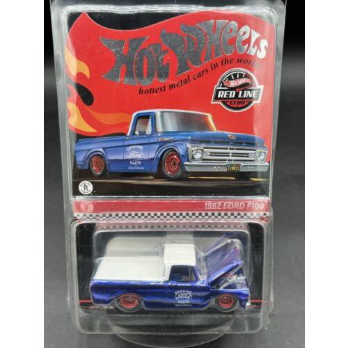 2021 Hot Wheels Blue 1962 Ford F100 Redline Club Rlc 06988/30000