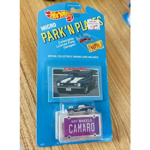 1989 Hot Wheels Micro Park N` Plates 1968 Chevy Camaro Car Miniature w/ Cube