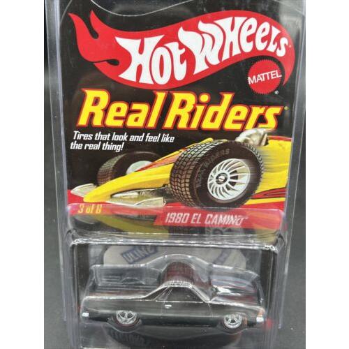 2007 Hot Wheels Black 1980 EL Camino Real Riders 06776/07500 Redline Club Look