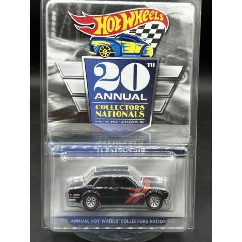 2020 Hot Wheels 2Oth Nationals Convention Black 71 Datsun 510 Super Nice Jdm Car