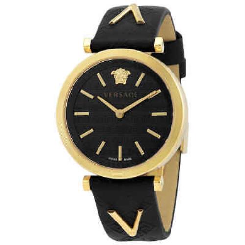 Versace V-twist Quartz Black Dial Ladies Watch VELS00619