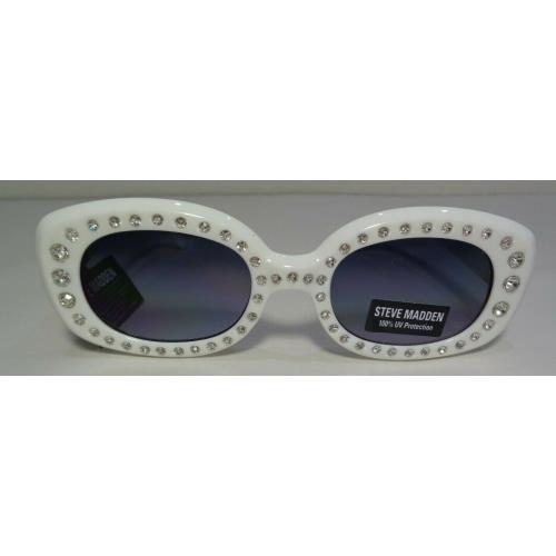 Steve Madden SM884104 Bling White Jeweled Womens Fashion Sunglasses