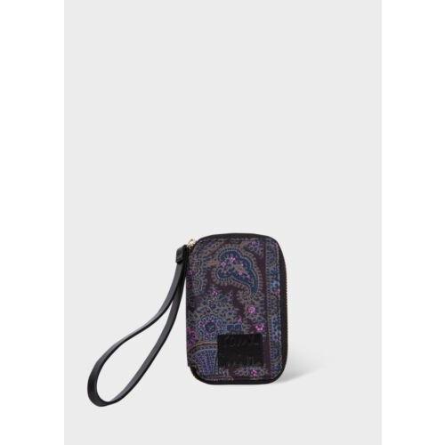 Paul Smith Zip Around Paisley Wristlet Cardholder