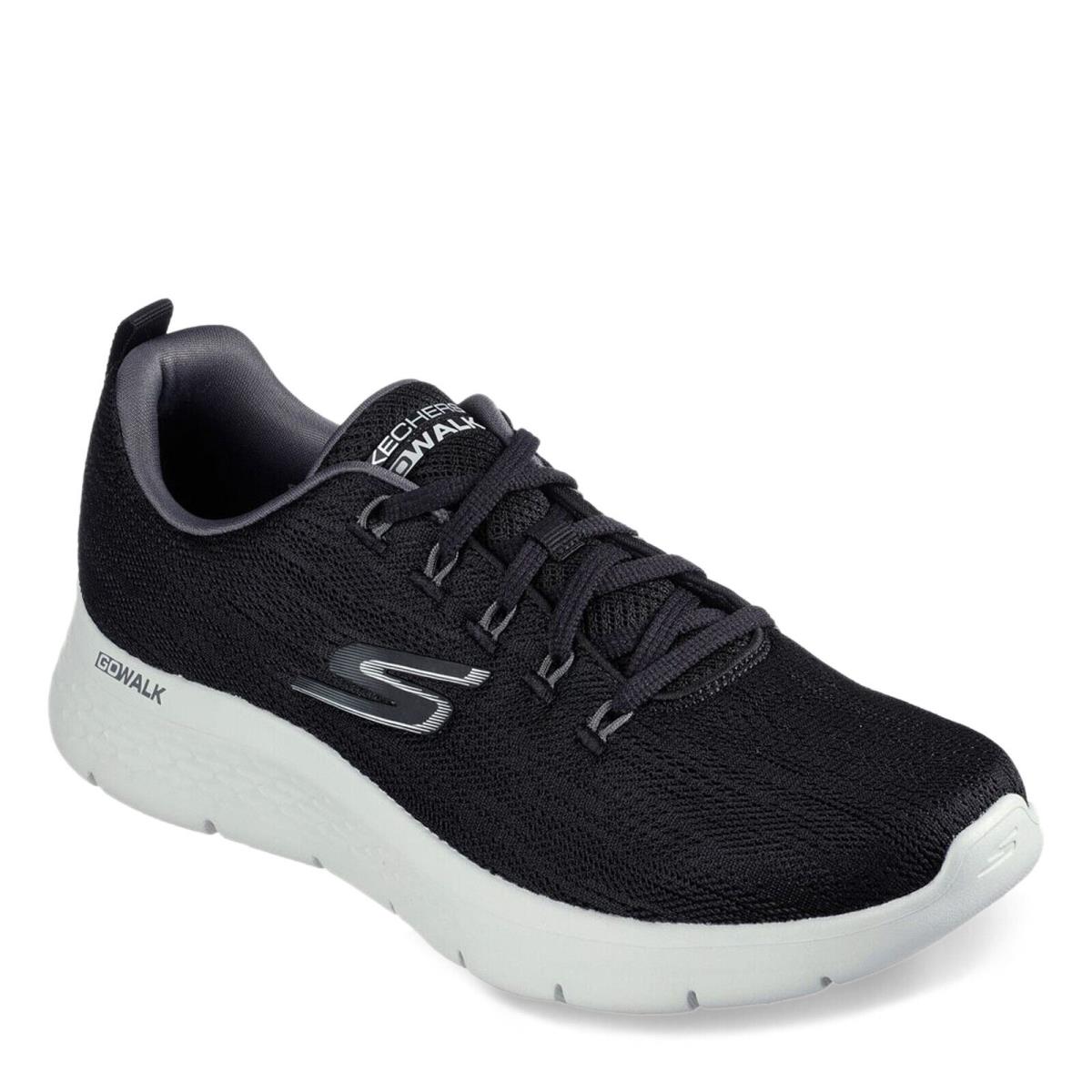 Men`s Skechers GO Walk Flex - Quota Walking Shoe 216481-BKGY Black Gray Mesh Sy