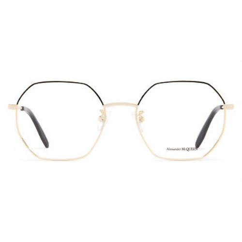 Alexander Mcqueen AM0338O Eyeglasses Unisex Gold Geometric 54