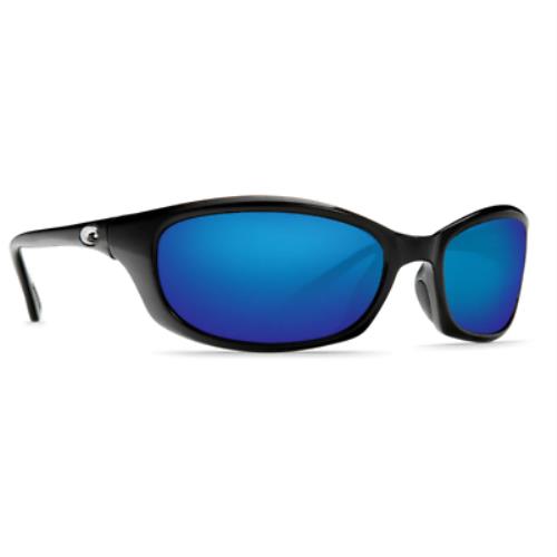Costa Harpoon Polarized Sunglasses Shiny Black Frame Blue Mirror G
