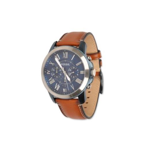 Fossil 302508 Men`s Grant Quartz Stainless Steel and Leather Chronograph Watch