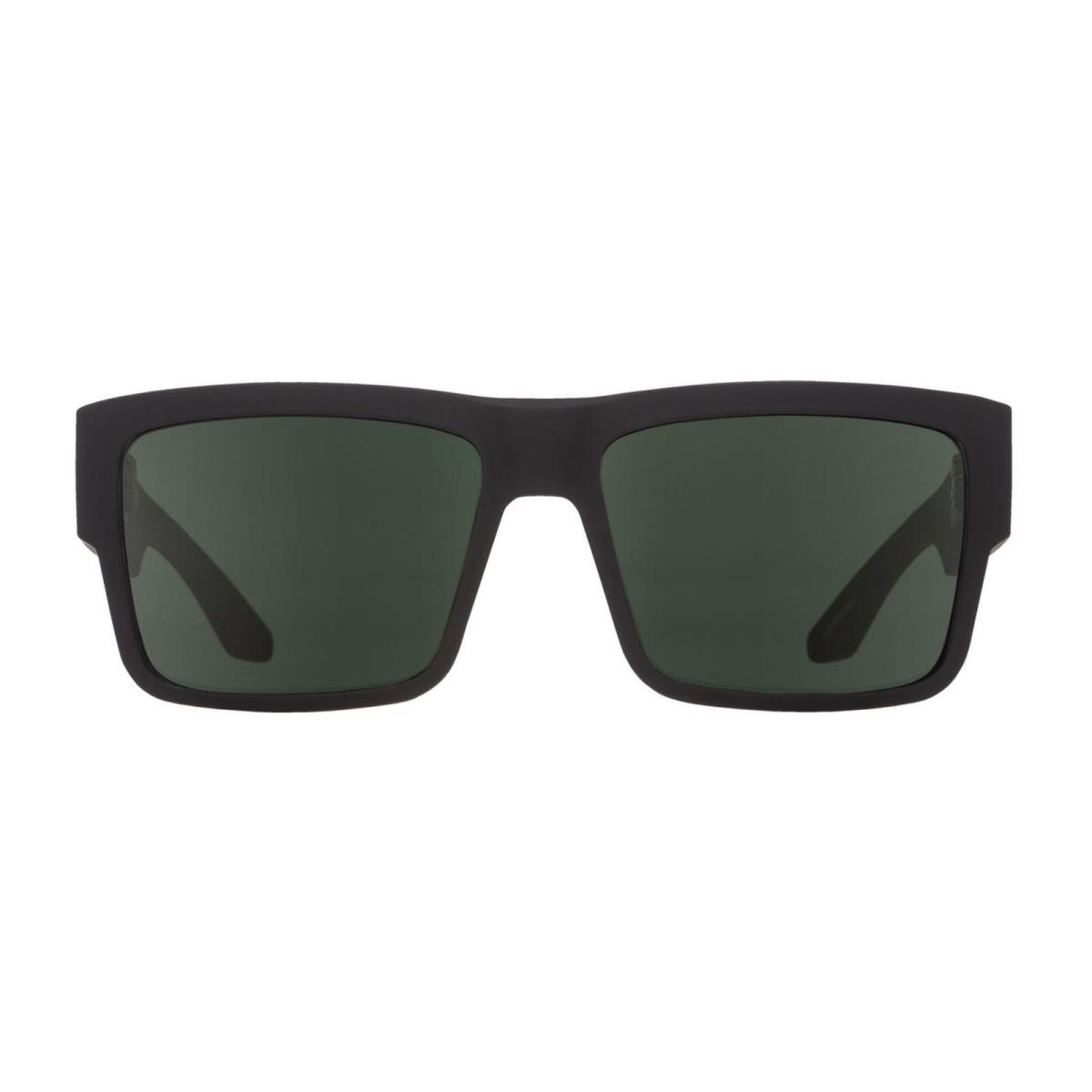 Spy Optics Cyrus Happy Gray Green Polar Sunglasses Soft Matte Black