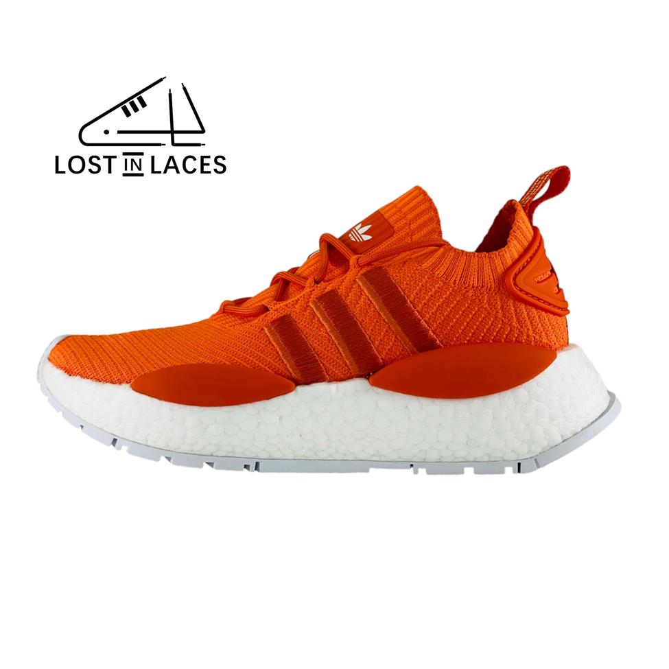 Adidas NMD_W1 Collegiate Orange White Sneakers Shoes Women`s Sizes - Orange