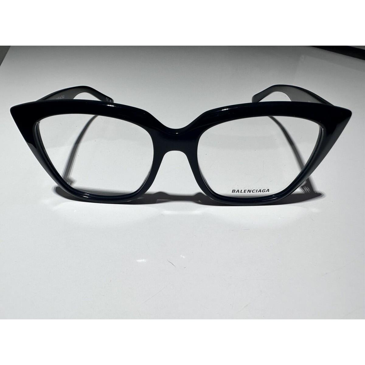 Balenciaga BB0062O 001 Black Phantos 53 mm Women`s Eyeglasses W Case