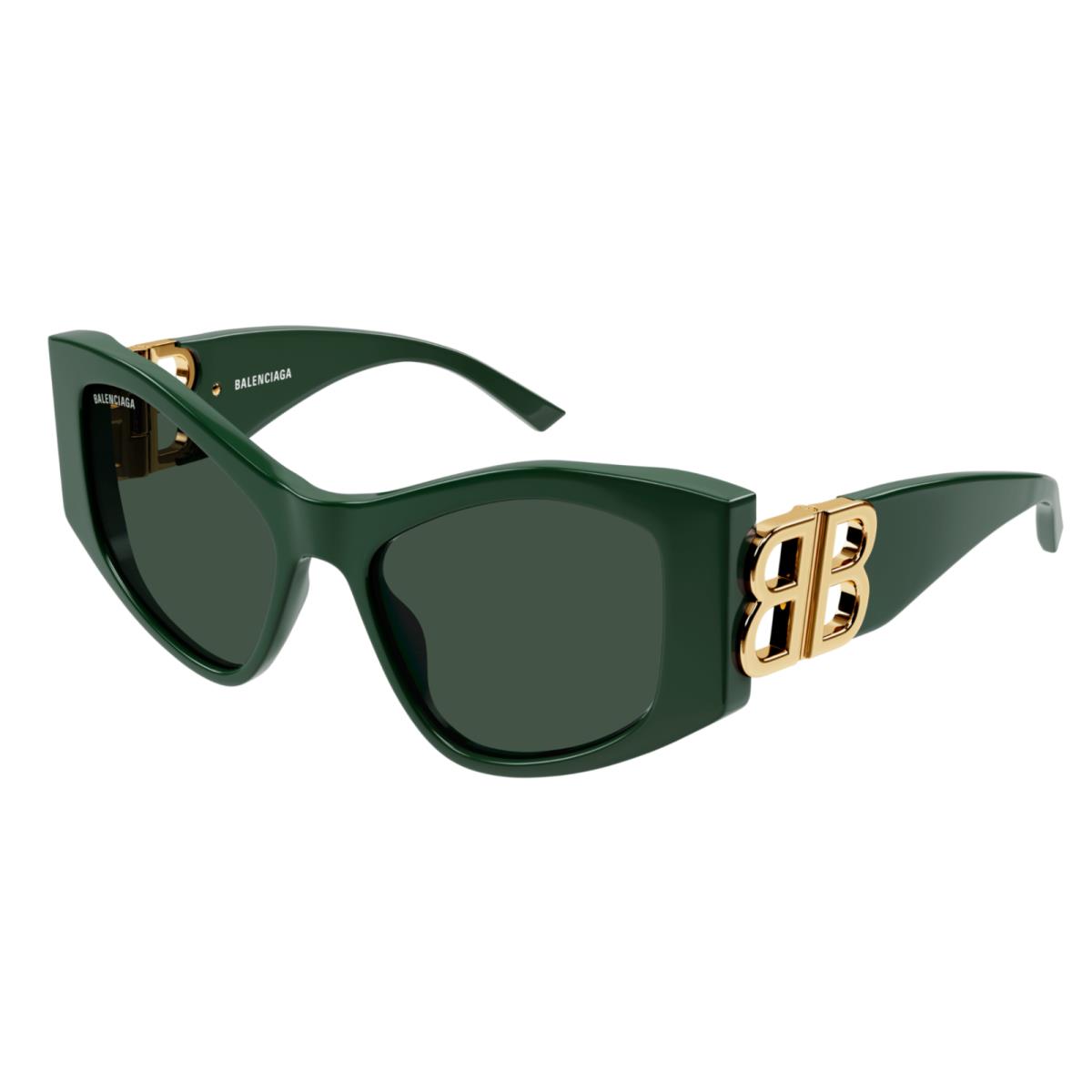 Balenciaga BB0287S-005 Green Cat-eye Women`s Sunglasses