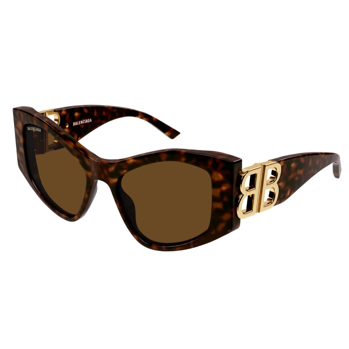 Balenciaga BB0287S-002 Havana/brown Cat-eye Women`s Sunglasses