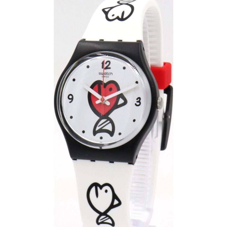 Swiss Swatch I Love Your Folk Fishy Fishy Silicone Watch 34mm GB321