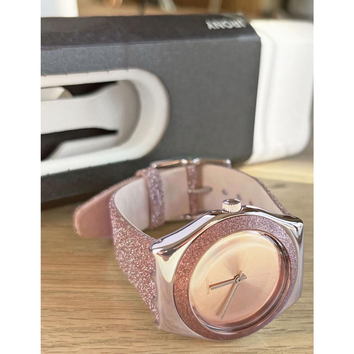 Swatch Irony Rose Sparkle YLS220 Unisex Swiss Quartz 33mm Watch