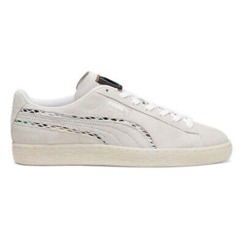 Puma Suede Wal Mas Camp Lace Up Mens White Sneakers Casual Shoes 39017801