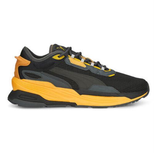Puma Extent Nitro Tech Lace Up Mens Black Yellow Sneakers Casual Shoes 3901920 - Black, Yellow