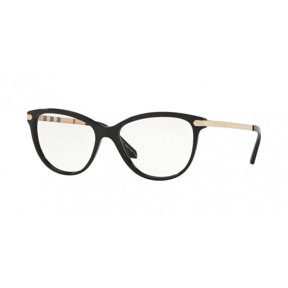 Burberry BE2280 3001 54 Eyeglasses Black Cat Eye Optical Frame