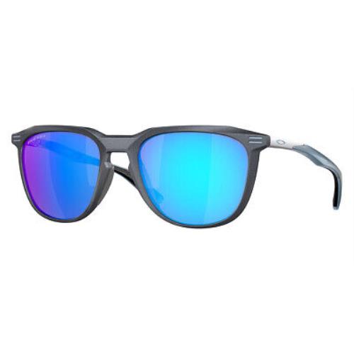 Oakley OO9286A Sunglasses Blue Steel/satin Silver / Prizm Sapphire Mirrored