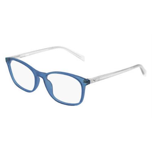 Puma PJ0031O Eyeglasses RX Kids Light Blue Rectangle 49mm