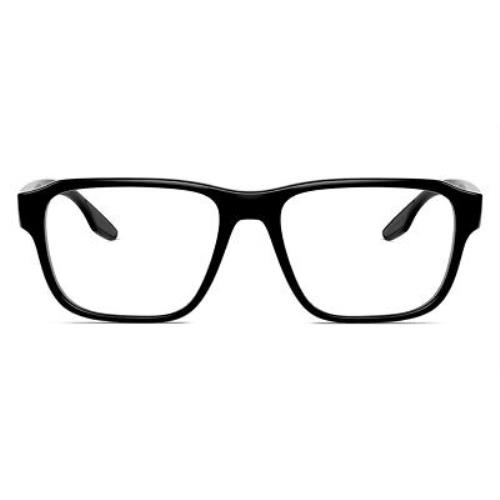 Prada PS 04NV Eyeglasses Men Black Oval 54mm