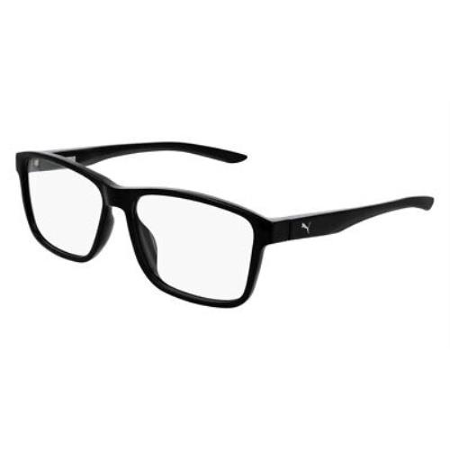 Puma PU0207O Eyeglasses Men Black Rectangle 57mm