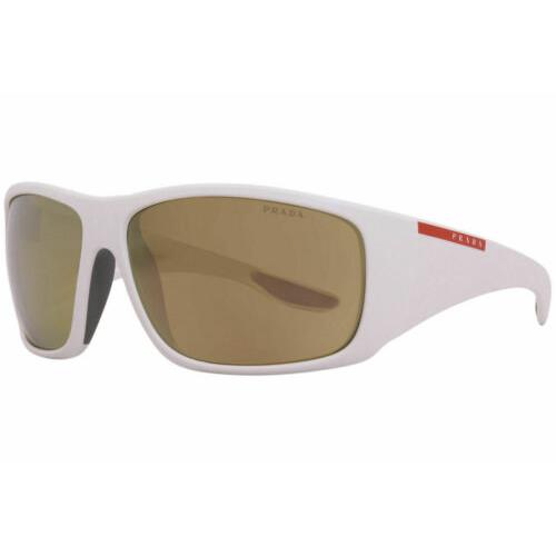 Prada Linea Rossa SPS04V AAI-5N2 Sunglasses White/brown Polarized Mirror - Frame: White, Lens: Brown