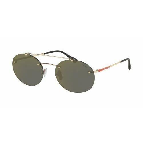 Prada Linea Rossa PS56TS ZVN4L0 55 Sunglasses Pale Gold/ Grey 55mm