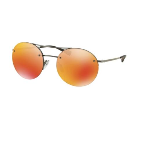 Prada Sport Sunglasses PS54RS 5AV5M0 56 Pale Gold Orange Mirror