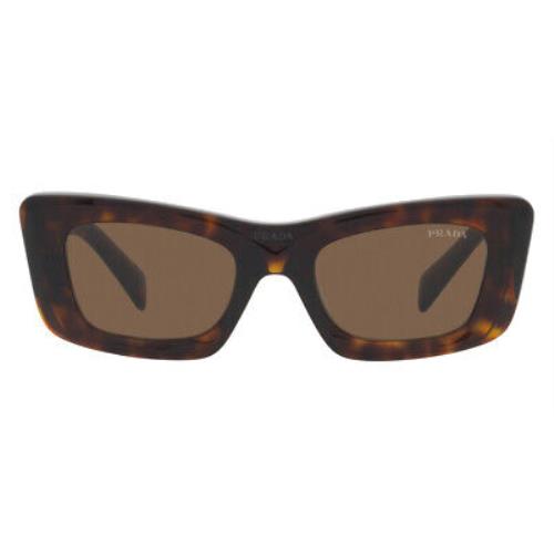 Prada PR 13ZS Sunglasses Tortoise Dark Brown Cat Eye 50mm - Frame: Tortoise / Dark Brown, Lens: Dark Brown