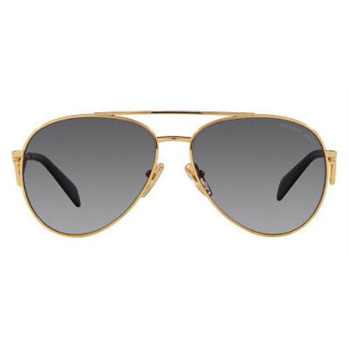 Prada PR 73ZS Sunglasses Gold Gray Gradient Polarized 58mm