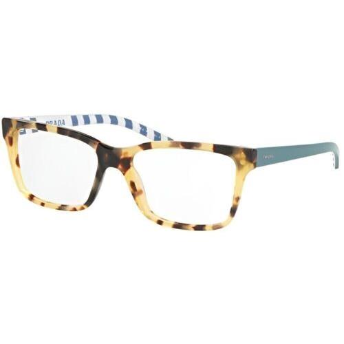 Prada Eyeglasses Frame PR17VVF 7S01O1 54 Medium Havana/aqua Optical Frame