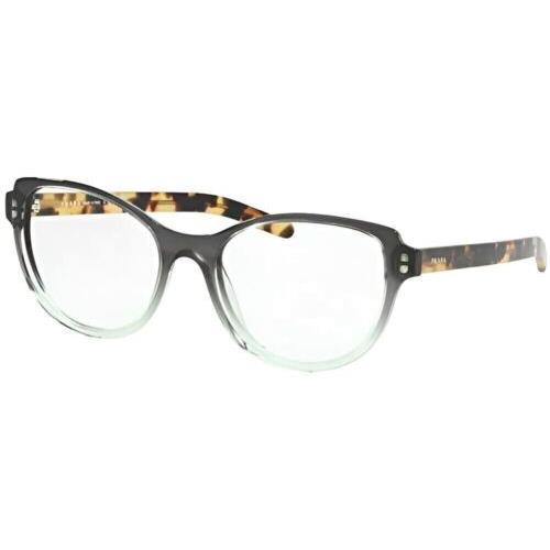 Prada Catwalk PR12VV 4761O1 54 Cateye Eyeglasses Green Gradient/havana