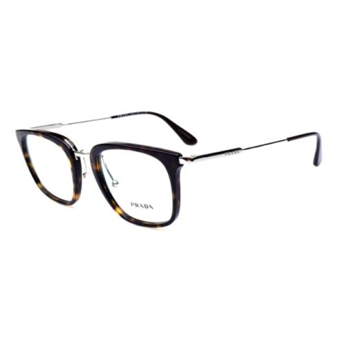 Prada Eyeglasses PR11UV 2AU101 49 Havana W/ Demo Lens Optical Frame