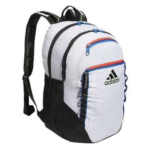 Adidas Excel 6 Backpack 19 Full Size White Bright Royal Bag