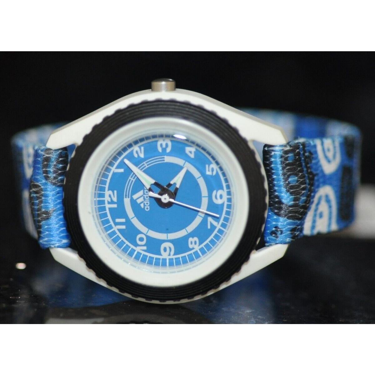 Adidas Unisex Blue Dial Blue White Fabric Watch ADM2022