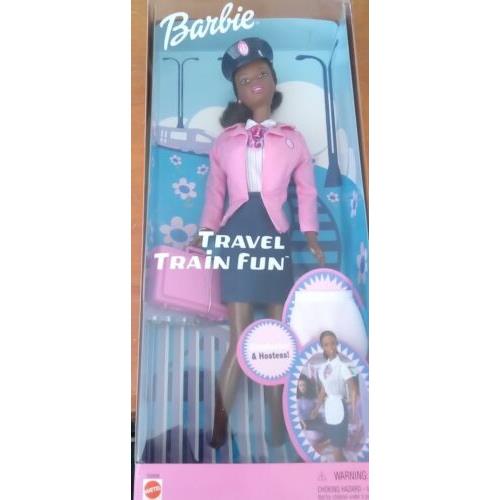 2001 Travel Train Fun African-american Barbie 55808 Matteln Never Been Opened