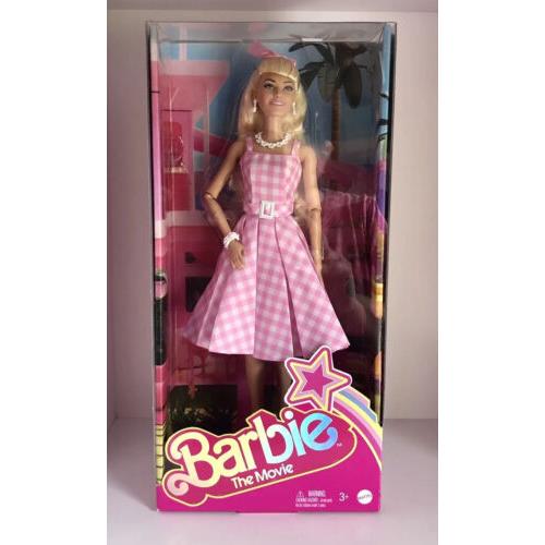 2023 Barbie The Movie Margot Robbie Pink Gingham Dress Collectible Doll