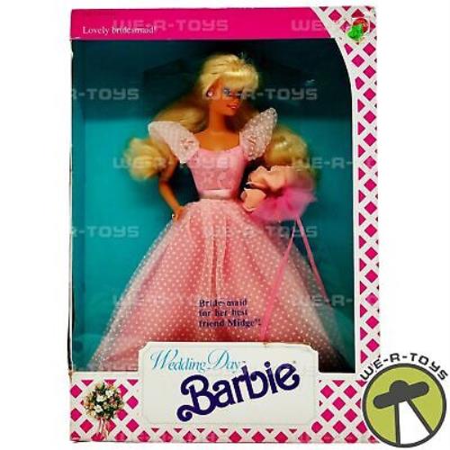 Barbie Wedding Day Doll Lovely Bridesmaid 1990 Mattel 9608