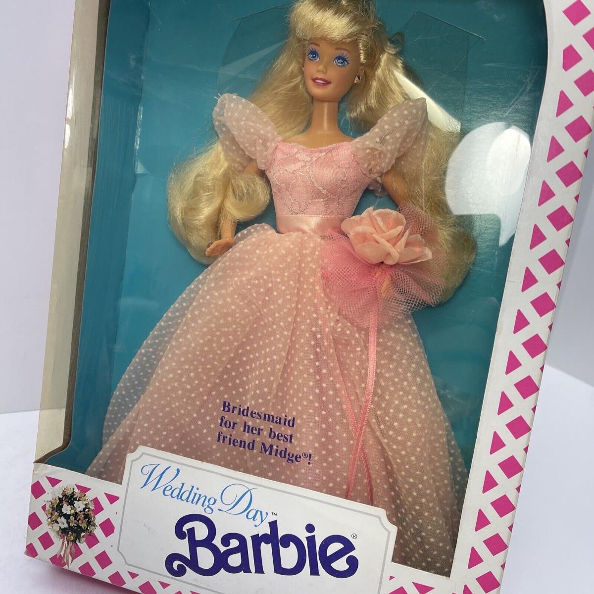 Wedding Day Barbie Bridesmaid For Best Friend Midge 9608 Mattel Vtg 1990