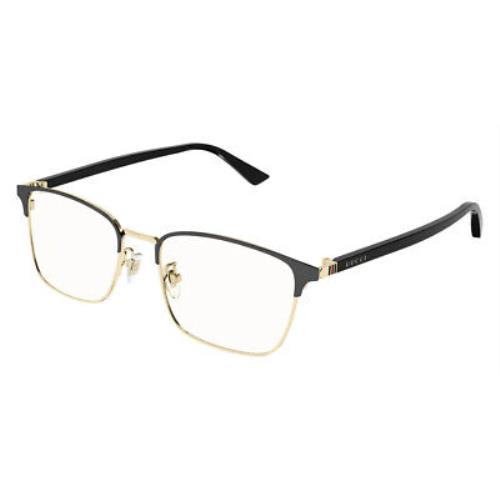 Gucci GG1124OA Eyeglasses Men Black Rectangle 55mm