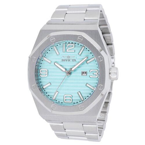 Invicta Huracan Blue Dial 48mm Analog Stainless Steel Men`s Watch 45779 - Dial: Blue, Band: Silver