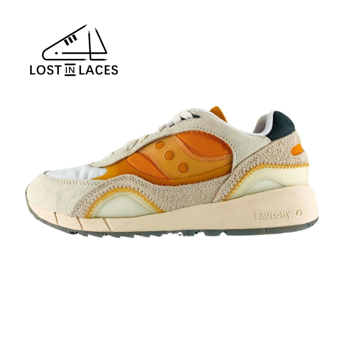 Saucony Shadow 6000 Transparent White Orange Sneakers Men`s Shoes S70715-1