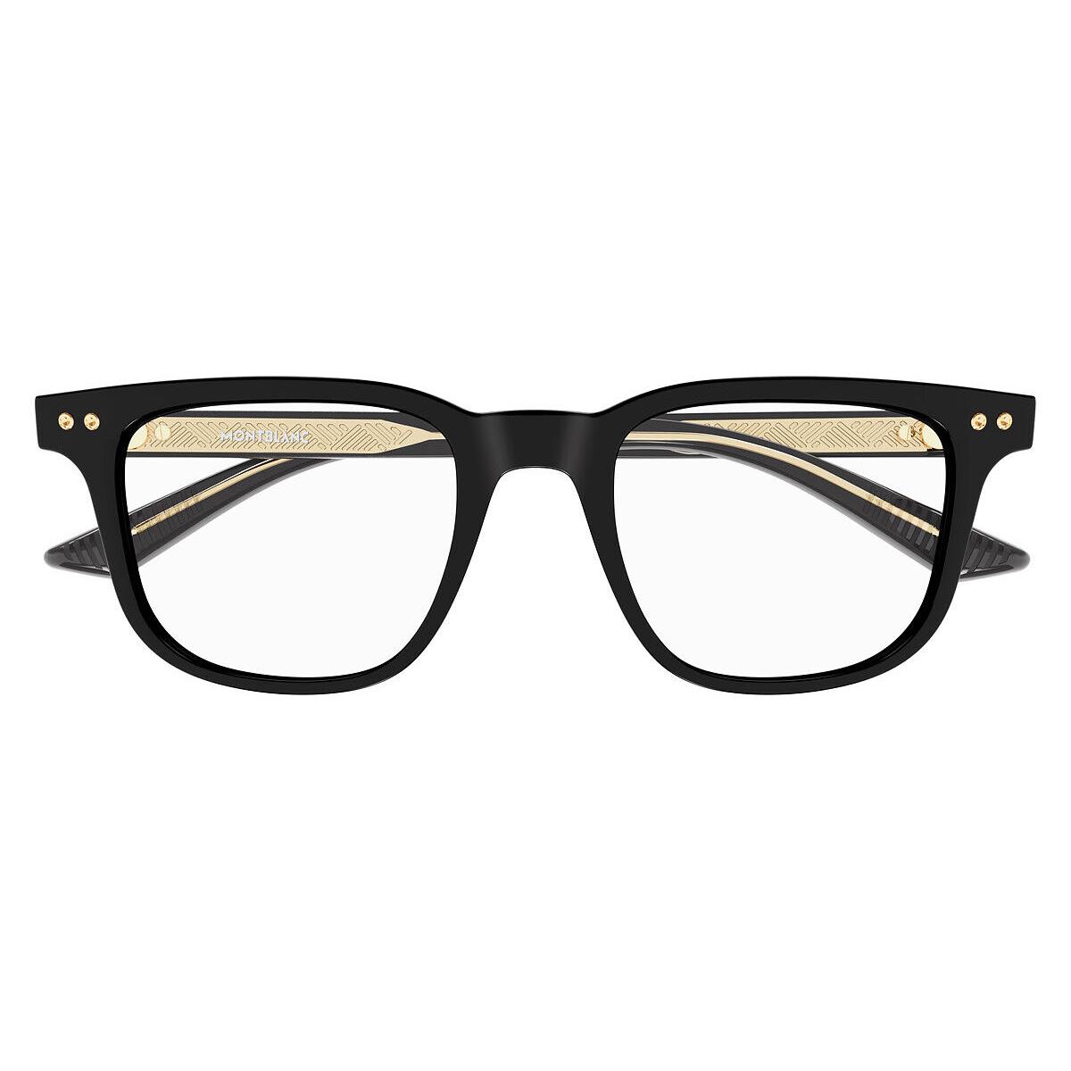 Montblanc MB0256O Eyeglasses Men Black Square 53mm