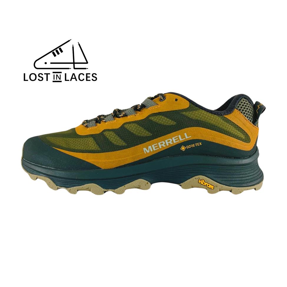 Merrell Moab Speed Gore-tex Gtx Waterproof Green Hiking Shoes Men`s Sizes